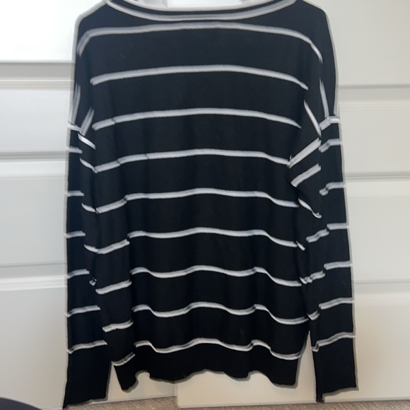 Banana Republic with Italian Yarn by Flipucci Black/White Stripe Sweater XL - Picture 3 of 4